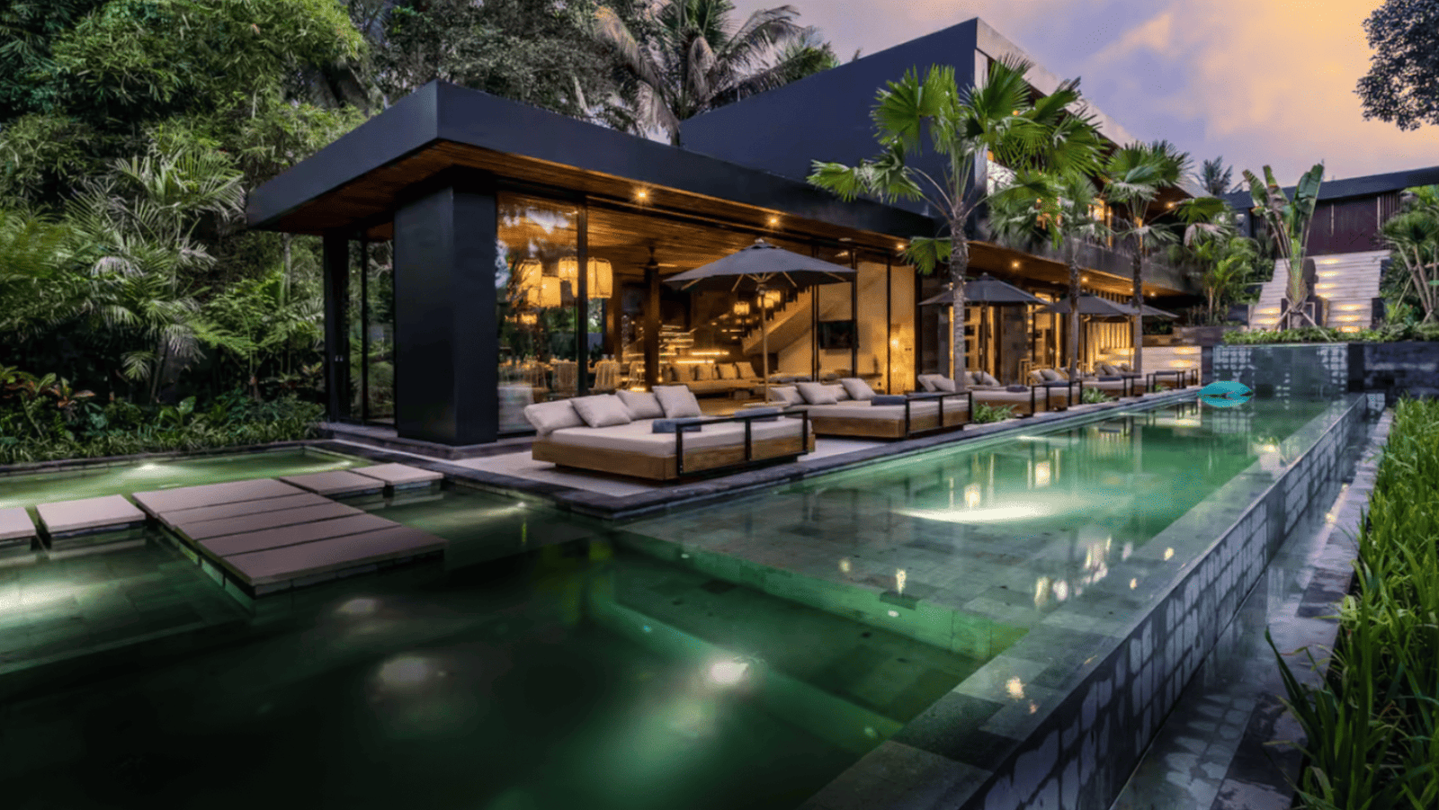 Private villa suite accommodation during the Hair Mastery Bali professional hairstylist retreat.